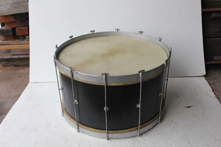 Antique Over Sized Wooden Drum