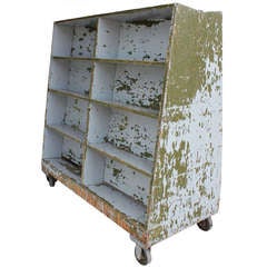 1930
s American Industrial Double Sided Mobile Cart