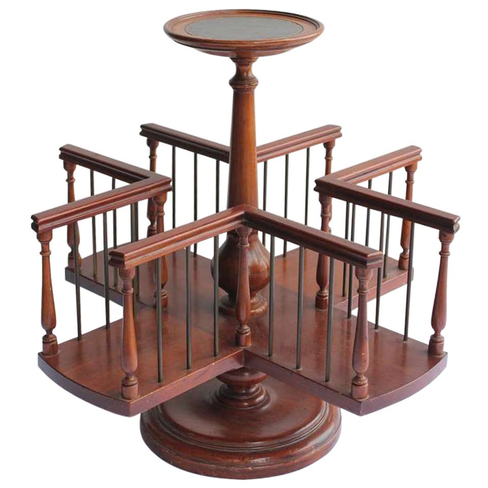Wood Revolving Desk Book Stand