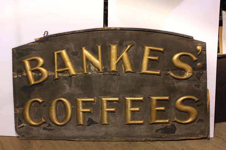 Late 1800's hand made double sided wood sign 