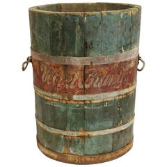 Large Vintage Wood Bucket