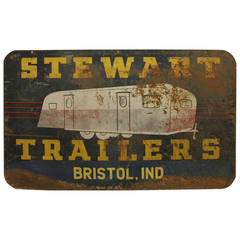 1950s Double-Sided Metal "Trailers" Sign