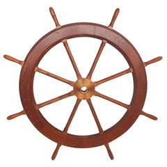 Antique 1920's Ship Steering Wheel