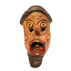 Large Early 1900's Paper Mache Carnival Head