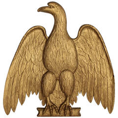 Vintage Hand-Carved Wood Eagle
