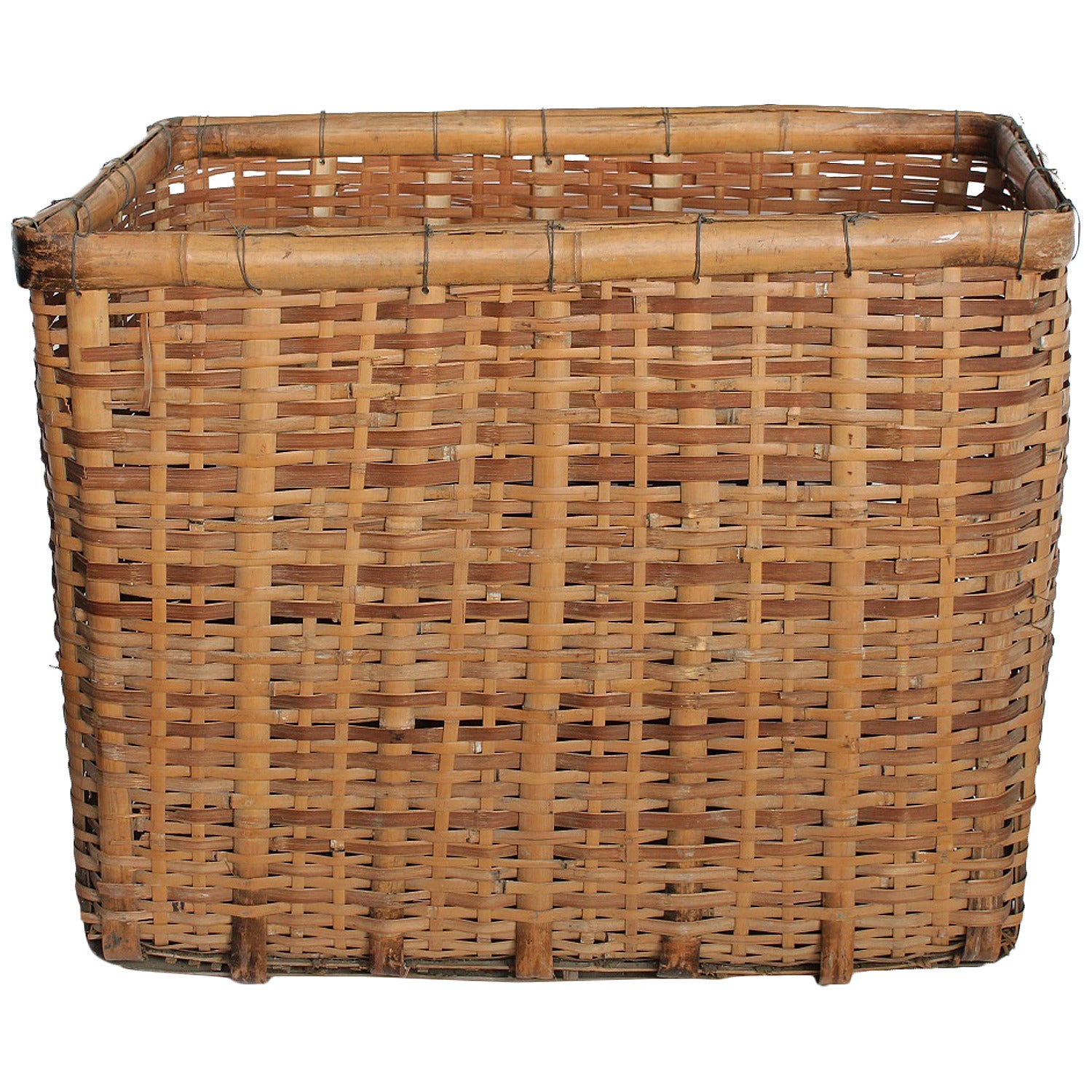 Giant Antique American Gathering Basket For Sale