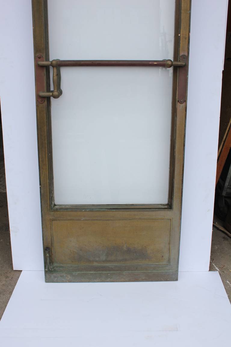 Antique Bronze and Glass Double Doors In Good Condition In Chicago, IL