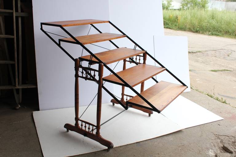 Industrial Antique Baker's Adjustable Shelves/Table