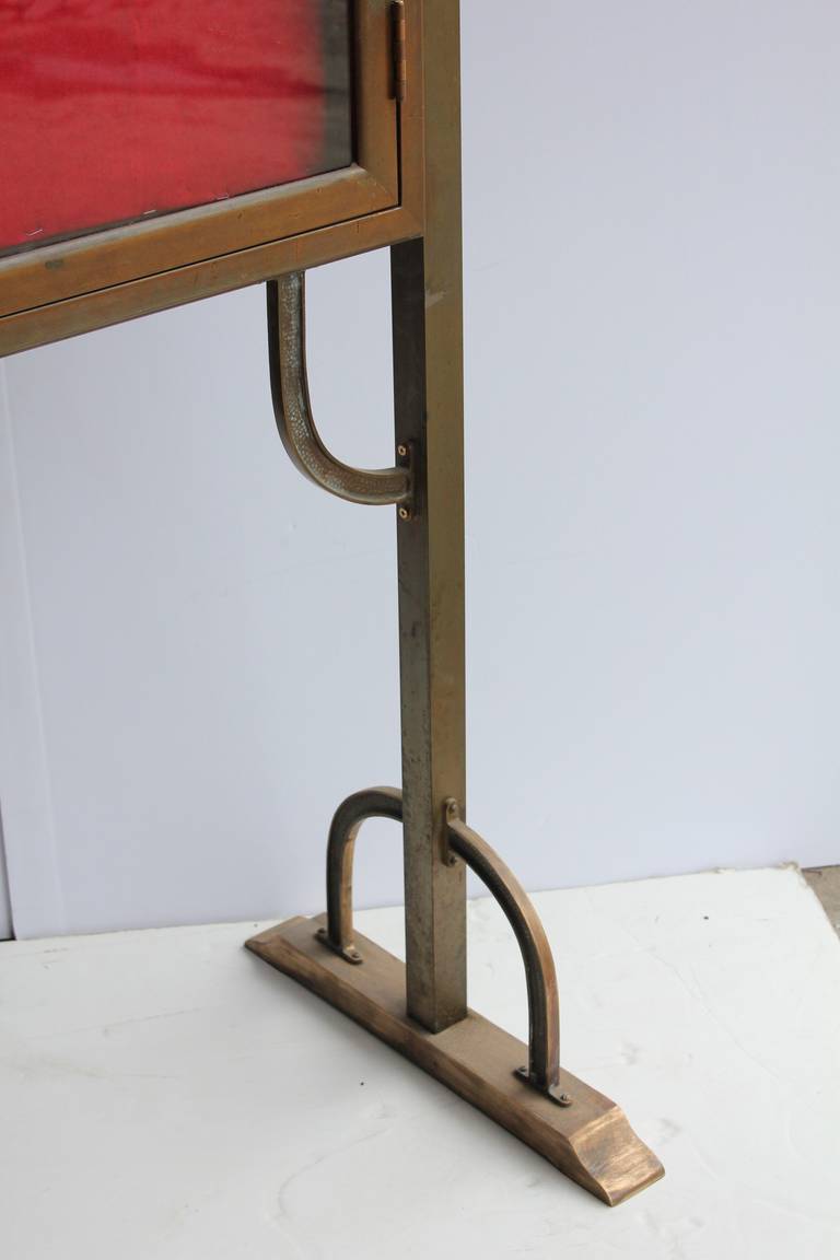 Antique Floor Bronze Marquee Stand In Good Condition In Chicago, IL