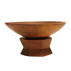 Folk Art Wood Bowl