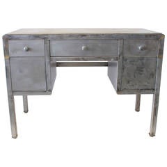 Vintage 1930s American Metal Desk