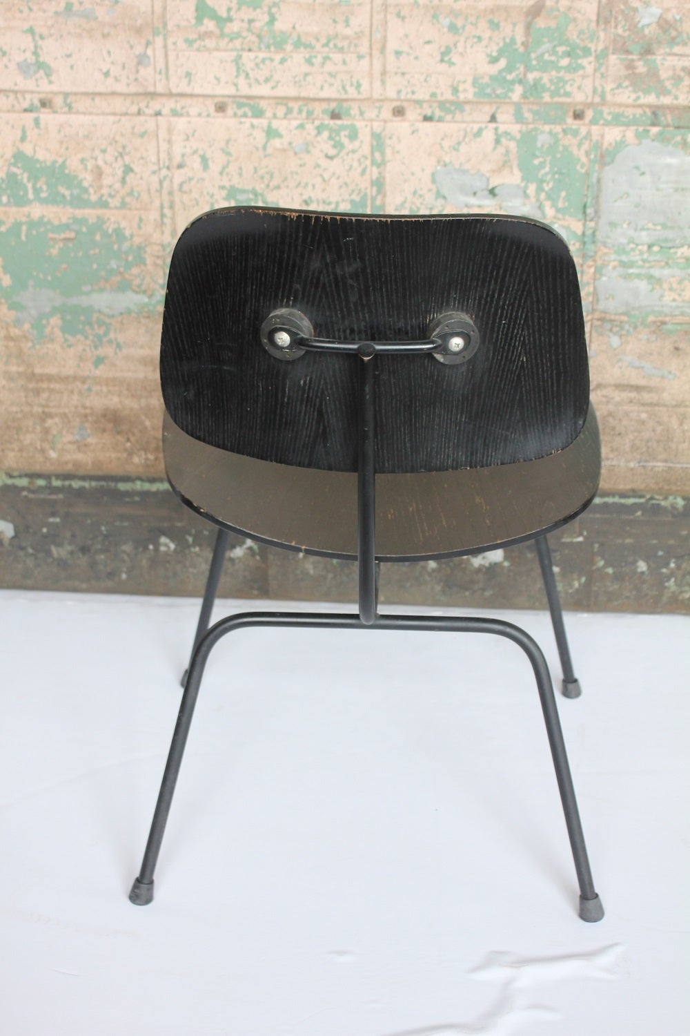 1950s all black DCM chair by Charles & Ray Eames for Herman Miller.