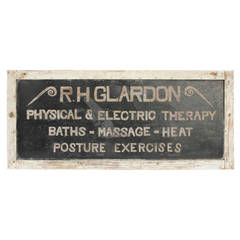 Antique Tin Sign, "Physical & Electric Therapy"