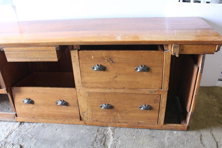 American 16 ft. Antique Store Wood Counter For Sale