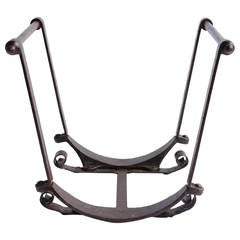 Stylish Antique Wrought Iron Fireplace Log Holder Stylish Antique Wrought Iron Fireplace Log Holder