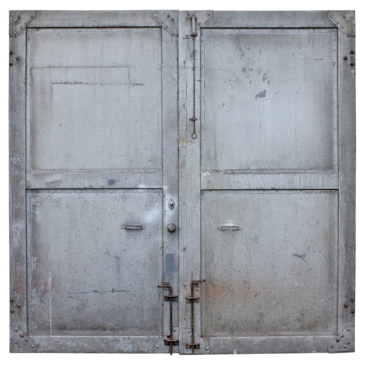 Antique Double Metal Industrial Doors
