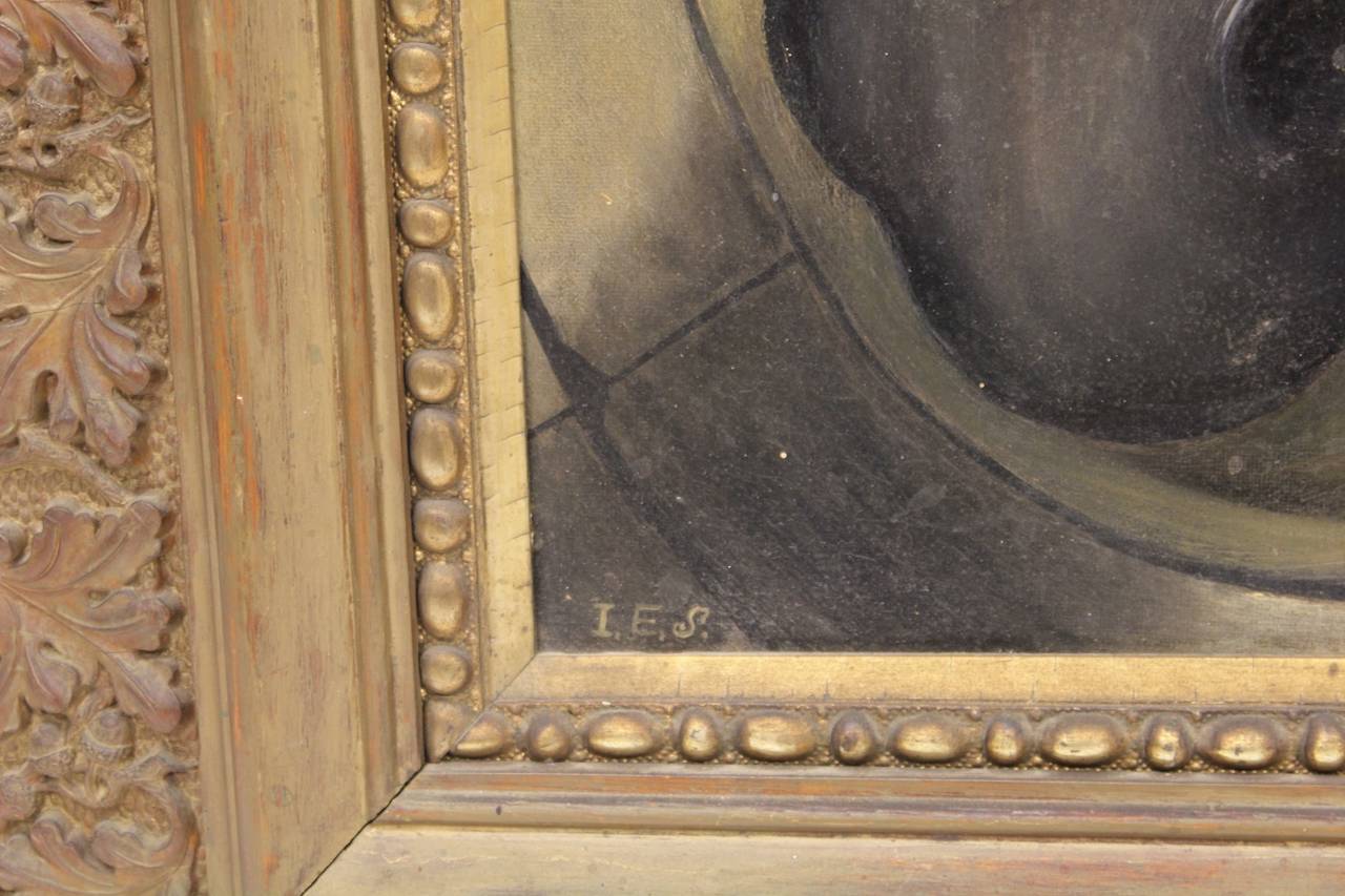 19th Century Folk Art Oil Painting of a Horse