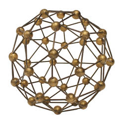 Modern Metal Molecule Sphere Sculpture