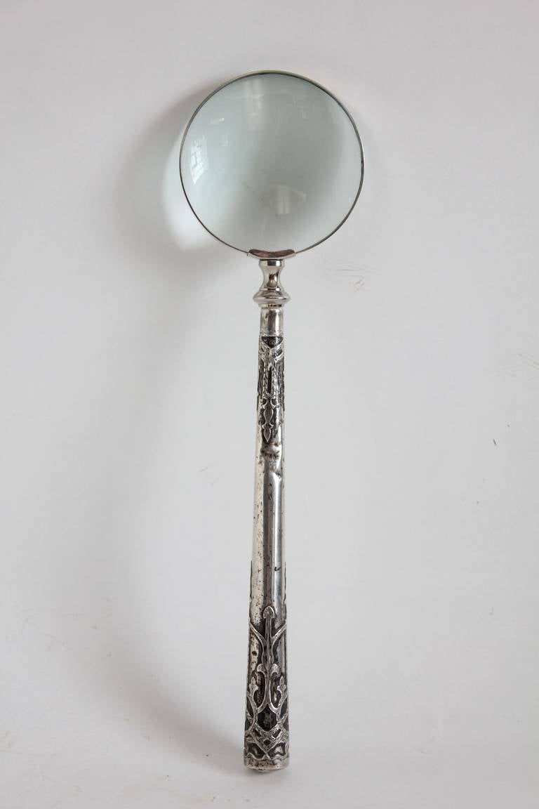 Antique Magnifying Glass with Sterling Handle at 1stDibs