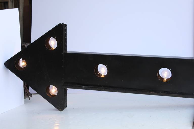 Folk Art Vintage Large, Double Sided Light Up Arrow
