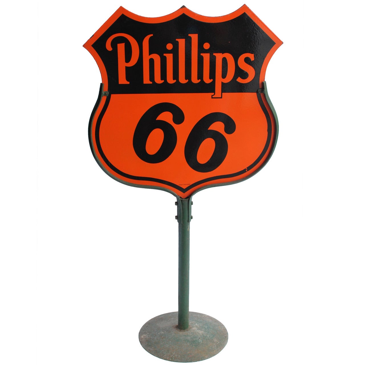 Vintage Double Sided Porcelain Sign " Phillips 66 "