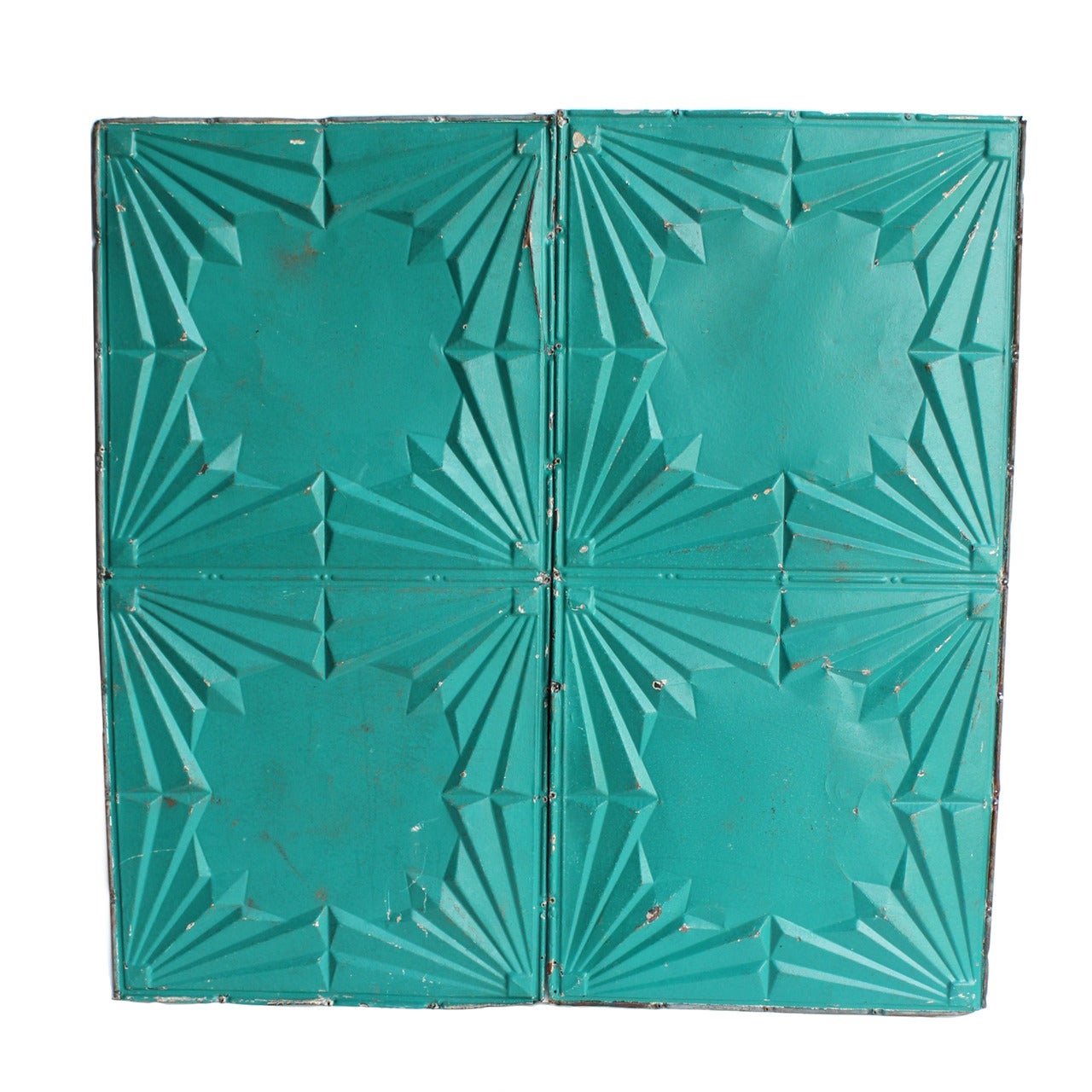 Antique Art Deco Ceiling Tin Tiles, more available