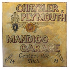 1920's Hand Painted Advertising Sign