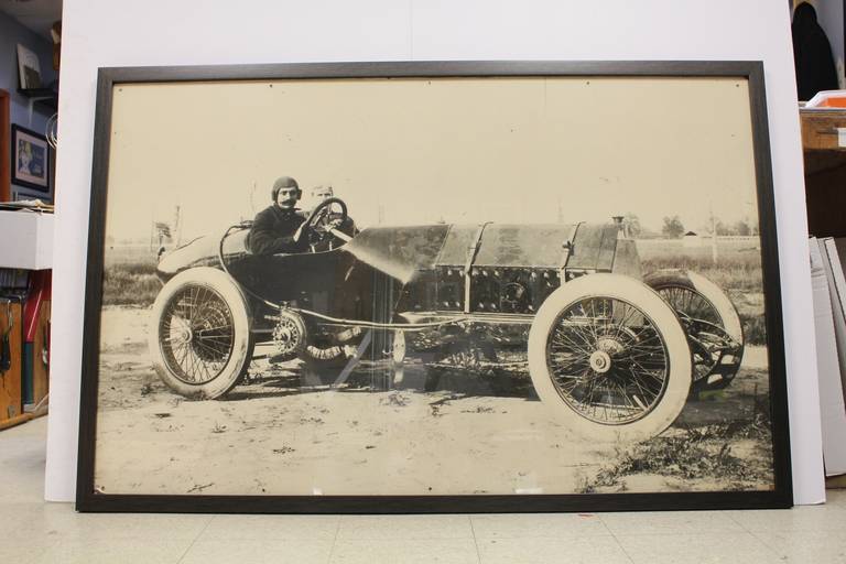 Antique Over Sized Poster of the 1900s Indianapolis 500 Race Car