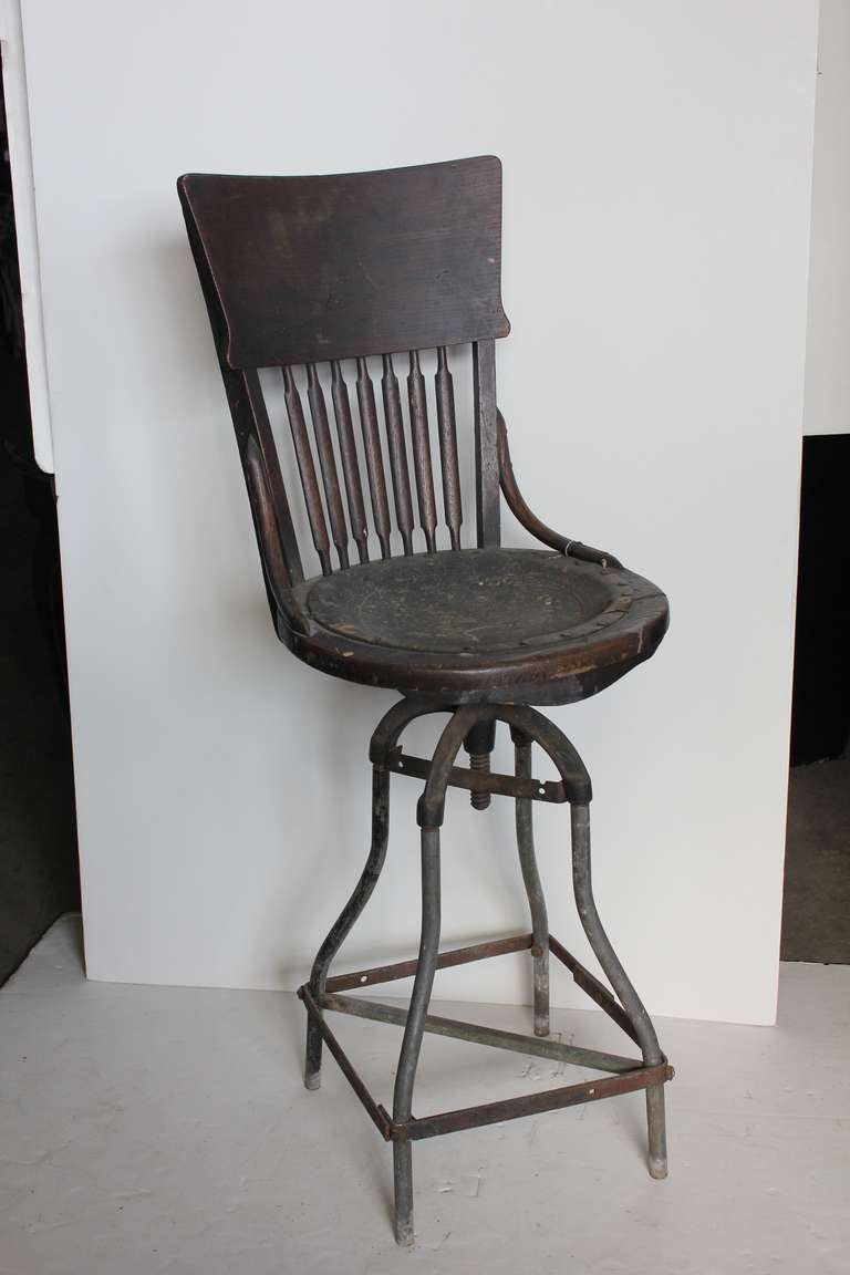 1930's Industrial Swivel Stool