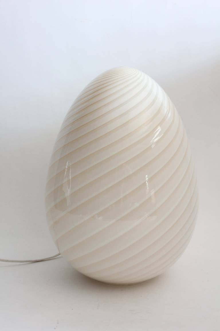 1960s Murano Glass Egg Lamp at 1stdibs