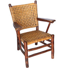 Antique Hickory Arm Side Chair