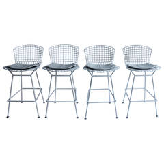 Italian Modern Sculptural Bar Stools By Harry Bertoia For Knoll 12