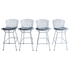 Italian Modern Sculptural Bar Stools By Harry Bertoia For Knoll