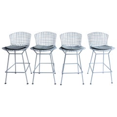 Italian Modern Sculptural Bar Stools By Harry Bertoia For Knoll