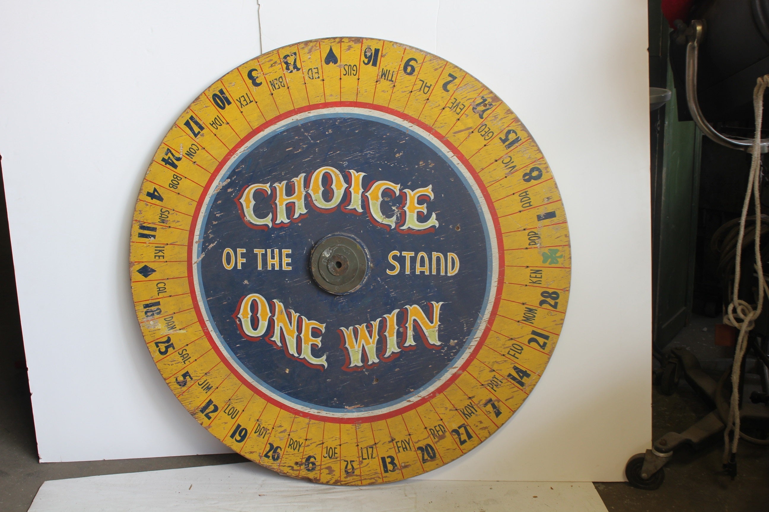 Large Antique Carnival Game Wheel at 1stDibs