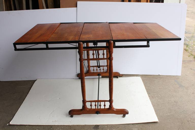 Industrial Antique Baker's Adjustable Shelves and Table