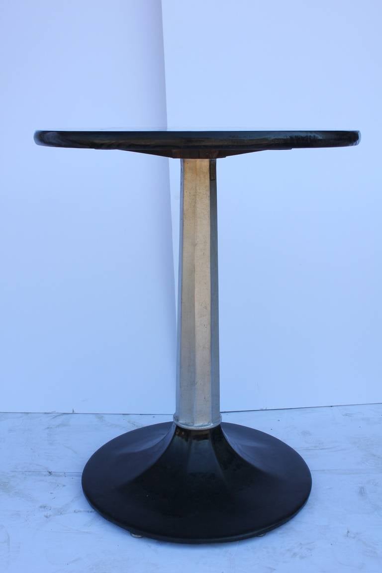 American 1930s Industrial Round BistroTables For Sale