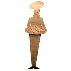 Vintage 5ft tall Pizza Chef Sign