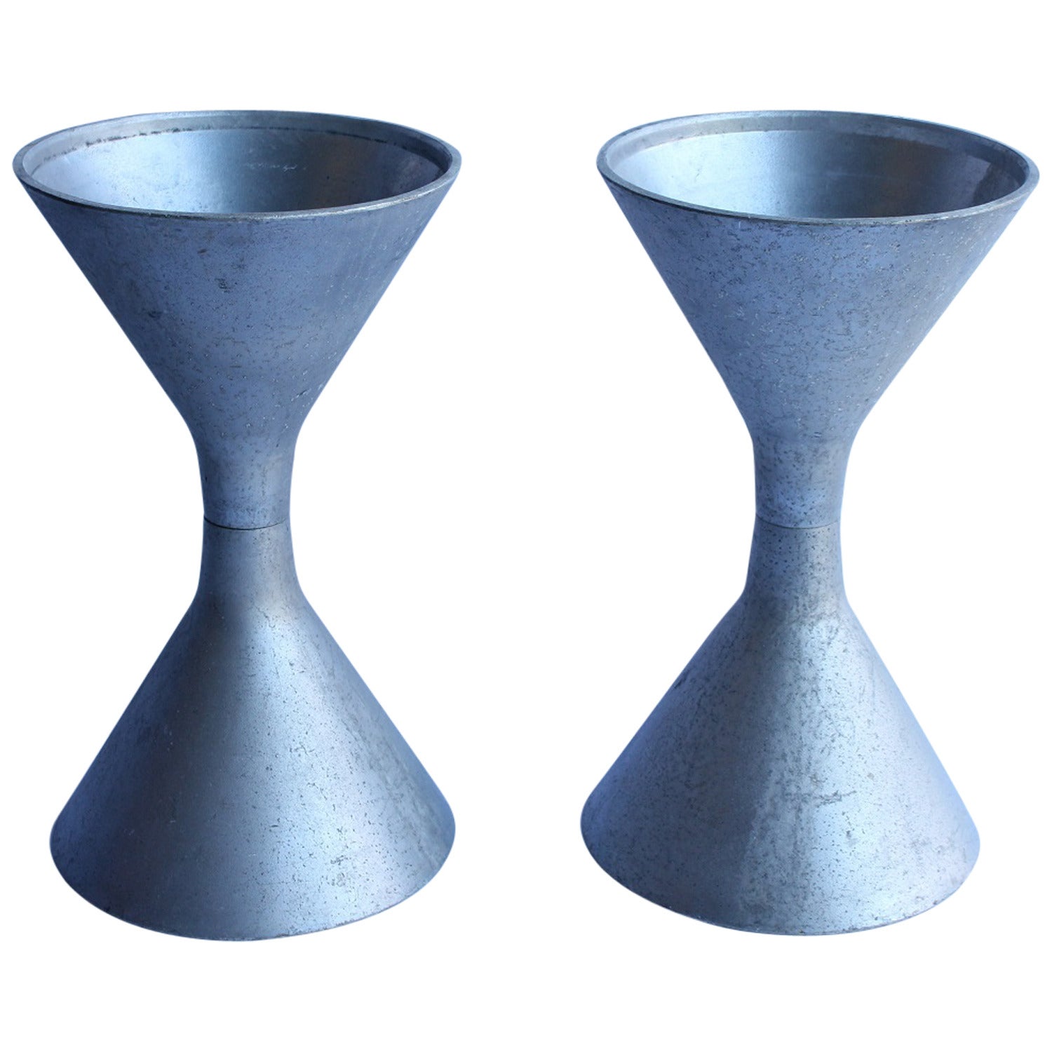 1950s French Willy Guhl's Style Hourglass Planters For Sale