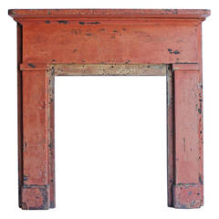 Antique American Wood Fire Place Mantel