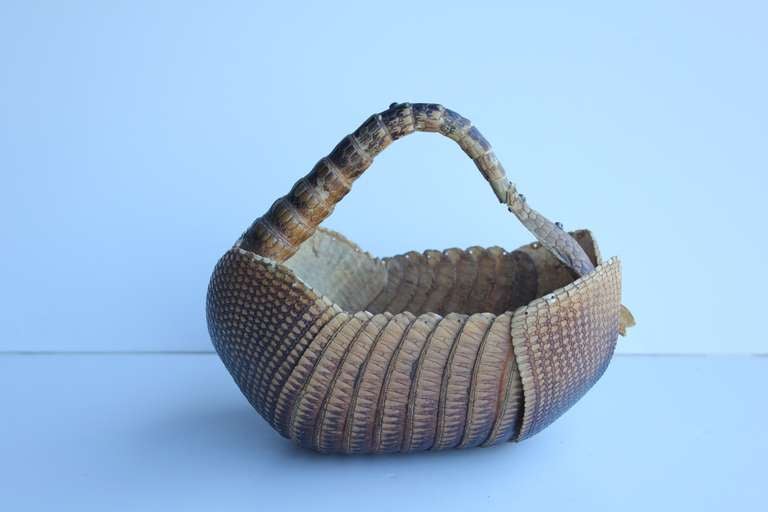 1940's original basket made of armadillo.