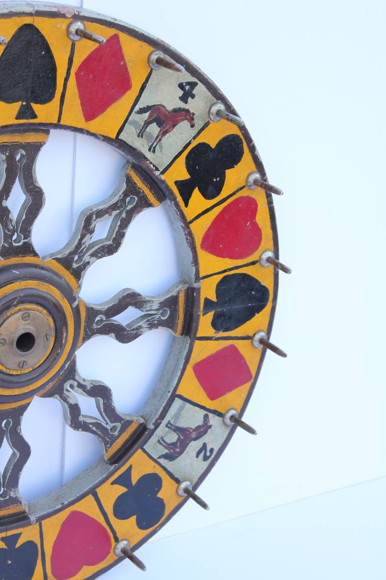 Folk Art Vintage Carnival Game Wheel