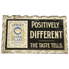 1930's Reverse Glass Painted Sign " Positively Different "