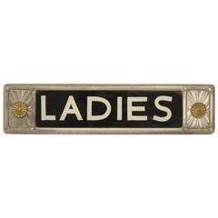 Early 20th Century Glass Ladies Sign