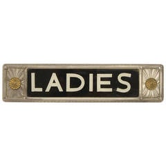 Early 20th Century Glass Ladies Sign 12