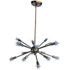 16 Light Brass Sputnik Chandelier