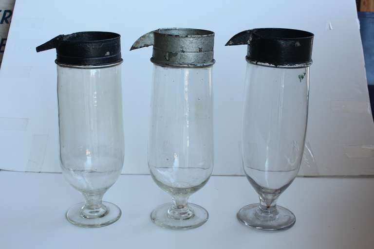 Large Antique Apothecary Glass Jars
