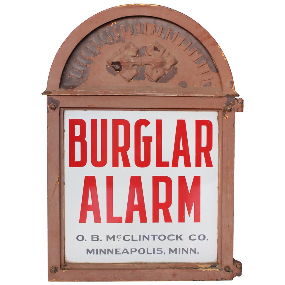 Early 1900s Bank Vault Burglar Alarm by O.B. McClintock For Sale