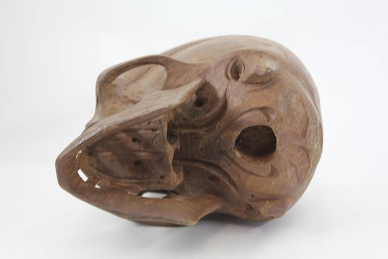 skull carvings wood