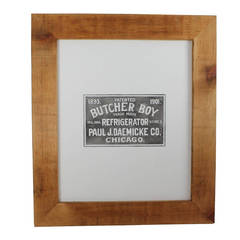 Antique 1900s Milk Glass Butcher Boy Sign